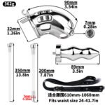 FRRK-100K 金属不锈钢贞操锁负极锁男用锁精自虐伪娘肛塞穿戴鸟笼 - Image 2