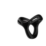 USK-C11硅胶三环锁精环男用三角根部束缚器阴囊水晶圈太阳圈震动 - ຮູບທີ 3