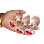 小号透明玻璃爱心肛塞外出后庭肛门塞菊花扩张扩肛器男女用情趣性 - Image 2