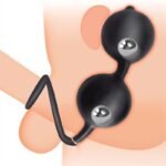 双珠震动充气肛塞后庭拉珠锁精延时菊花高潮肛门扩张器成人用品 - Image 2