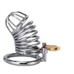 不锈钢贞操锁男用cb锁鸟笼jj禁锢金属阴茎锁戒撸外出成人情趣用品 - Image 5