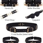 手脚绑带SM情趣道具套装成人另类皮革7件套束缚捆绑套装反手背铐 - Image 3