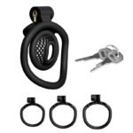 男用正极负蜂巢贞操锁笼伪娘贞操锁塑料锁 SM戒撸狗奴束缚调教用 - 이미지 5