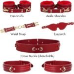 手脚绑带SM情趣道具套装成人另类皮革7件套束缚捆绑套装反手背铐 - Image 4