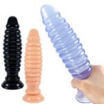 吸盘肛塞6厘米粗菊花塞后庭自慰大号肛门塞PVC透明水晶anal plug