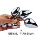SM金属成人用品情趣用品双头钢丝旋转肛塞后庭扩张男用肛塞 - Image 5