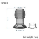 新款螺纹中空后庭肛塞透明男女灌肠肛门清洗器防水 - 이미지 4