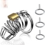 不锈钢贞操锁男用cb锁鸟笼jj禁锢金属阴茎锁戒撸外出成人情趣用品