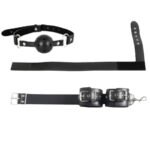 反手口塞上下铐带钩 金属肛塞皮革捆绑玩具 - 이미지 5