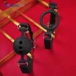 SM深喉口球硅胶口咬球O型口塞情趣开口器成人用品另类调情男用