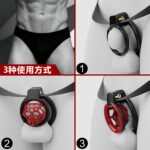 贞操锁cb锁困龙锁贞洁锁伪娘男用隐形穿戴戒撸SM束缚调教骷髅头 - 画像 (3)