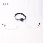 情趣口球塞乳夹口水球塞SM塑料口球硅胶口球成人用品 - Image 3