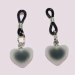 新款桃心型sm情趣挑逗乳夹硅胶橡皮筋束乳铃铛咪咪夹束缚调情玩具 - 이미지 3