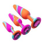 新款探花彩色硅胶后庭肛塞成人男女两用另类玩具肛塞