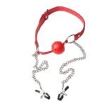 情趣口球塞乳夹口水球塞SM塑料口球硅胶口球成人用品 - Image 5