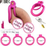 FRRK-215A男用树脂贞操锁阴茎笼球担架阴茎环光滑轻便成人阴茎锁 - Image 2