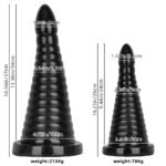 大小号黑色大菊花肛门肛塞超大粗扩肛器扩张玩具性用品宝塔阳具 - ຮູບທີ 4