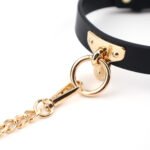 情趣t扣项圈sm捆绑女用高级皮革项圈情侣调情道具成人性玩具 - Image 3